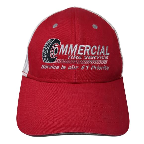 Commercial Tire Service Strapback Baseball Cap Red One Size Adjustable Reebok - Picture 1 of 12